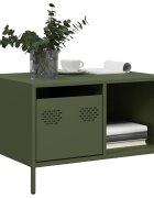 vidaXL Маса за кафе зелена 685x50x435 см студеновалцувана стомана