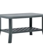 vidaXL Маса за кафе зелена 90x60x46 см пластмаса