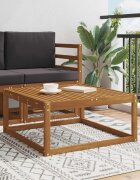 vidaXL Маса за открито Естествен 79 x 79 x 37 см