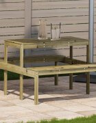 vidaXL Маса за пикник 110x134x75 см импрегнирано борово дърво