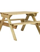 vidaXL Маса за пикник с пейки 110x123x73 см импрегниран бор
