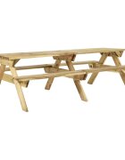 vidaXL Маса за пикник с пейки 220x122x72 см импрегниран бор