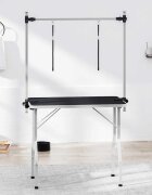 vidaXL Маса за подстригване на домашни любимци регулируема 2 примки