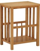 vidaXL Маса за списания 45x35x55 см дъбово дърво масив