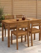 vidaXL Маса за вечеря в градината Натурално 1085 x 55 x 75 см