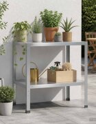 vidaXL Маса за засаждане 100 x 50 x 80 см Поцинкована стомана