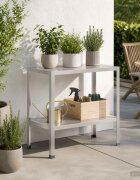 vidaXL Маса за засаждане 60 x 50 x 80 см Неръждаема стомана Сребристо