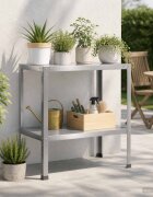 vidaXL Маса за засаждане 60 x 50 x 80 см Поцинкована стомана Сребристо