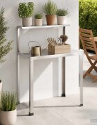 vidaXL Маса за засаждане 80 x 50 x 104 cm Неръждаема стомана Сребристо