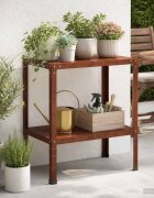 vidaXL Маса за засаждане 80 x 50 x 80 cm Кортенова стомана Ръждясало