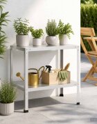 vidaXL Маса за засаждане 80 x 50 x 80 cm Прахово боядисана стомана