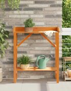 vidaXL Маса за засаждане Кафяво 75 x 40 x 90 см Солидно борово дърво