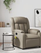 vidaXL Масажен наклоняем стол капучино изкуствена кожа