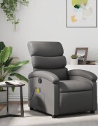 vidaXL Масажен наклоняем стол сив изкуствена кожа