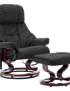 vidaXL Масажен наклоняем стол сив изкуствена кожа и извито дърво