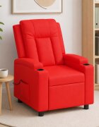 vidaXL Масажен стол реклайнер Червено 75 x 95 x 100 cm Текстил