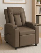 vidaXL Масажен стол реклайнер Сиво 75 x 95 x 100 cm Текстил