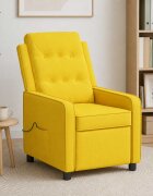 vidaXL Масажен стол реклайнер Светло жълто 65 x 93 x 102 cm Текстил