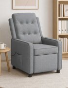 vidaXL Масажен стол реклайнер Светлосиво 65 x 93 x 102 cm Текстил