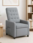 vidaXL Масажен стол реклайнер Светлосиво 65 x 93 x 102 cm Текстил