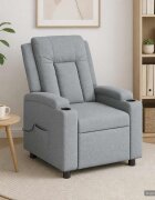 vidaXL Масажен стол реклайнер Светлосиво 75 x 95 x 100 cm Текстил