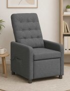 vidaXL Масажен стол реклайнер Тъмносиво 65 x 93 x 102 cm Текстил