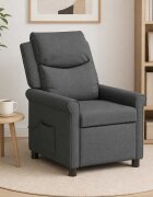 vidaXL Масажен стол реклайнер Тъмносиво 69 x 93 x 102 cm Текстил