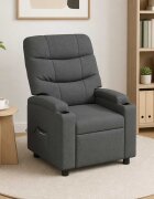vidaXL Масажен стол реклайнер Тъмносиво 75 x 93 x 102 cm Текстил