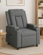 vidaXL Масажен стол реклайнер Тъмносиво 75 x 95 x 100 cm Текстил