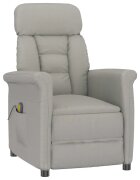 vidaXL Масажен стол Светлосиво 96.5 x 70.5 x 95 см Микрофибър