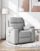 vidaXL Масажен стол за лежанка Cloud Grey Fabric