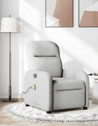 vidaXL Масажен стол за лежанка Cloud Grey Fabric