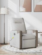 vidaXL Масажен стол за лежанка Cloud Grey Fabric