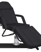 vidaXL Масажна кушетка черна 180x62x(87-112) см