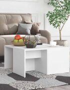 vidaXL Маси за кафе 4 бр бели 33x33x33 см инженерно дърво