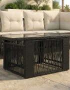 vidaXL Масичка за градината с повдигаща функция Черно 100 x 55 x 37 cm