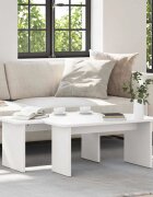 vidaXL Масичка за кафе 2 бр. Бяло 100 x 69 x 355 см