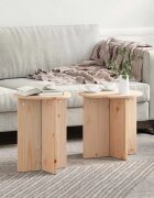 vidaXL Масичка за кафе 2 бр. Естествен 41.5 x 41.5 x 46 см