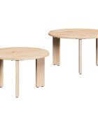 vidaXL Масичка за кафе 2 бр. Естествен 475 x 475 x 27 см