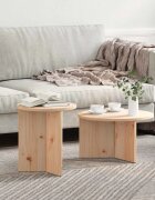 vidaXL Масичка за кафе 2 бр. Естествен 49 x 49 x 28 см