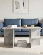 vidaXL Масичка за кафе Бетонно сиво 87 x 50 x 45 см
