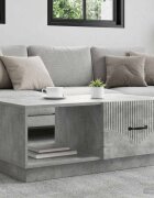 vidaXL Масичка за кафе Бетонно сиво 90 x 50 x 37 см