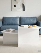 vidaXL Масичка за кафе Бял гланц 100 x 50 x 40 cm Инженерна дървесина