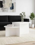 vidaXL Масичка за кафе Бяло 100 x 50 x 40 cm Инженерна дървесина