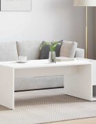 vidaXL Масичка за кафе Бяло 1015 x 50 x 37 см Инженерна дървесина