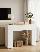 vidaXL Масичка за кафе Бяло 102 x 35 x 75 см Инженерна дървесина