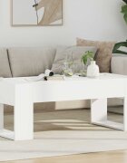 vidaXL Масичка за кафе Бяло 110 x 50 x 41 см Инженерна дървесина