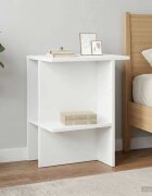 vidaXL Масичка за кафе Бяло 40 x 30 x 49 см Инженерна дървесина