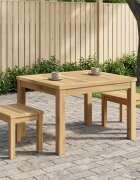 vidaXL Масичка за кафе Бяло 49 x 605 x 36 cm Солидно акациево дърво