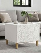vidaXL Масичка за кафе Бяло 50 x 49 x 40 см Инженерна дървесина